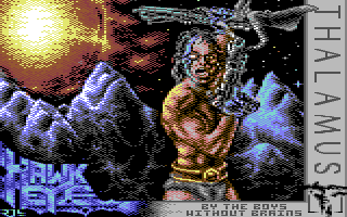 Hawkeye (1988) — title card, Commodore 64