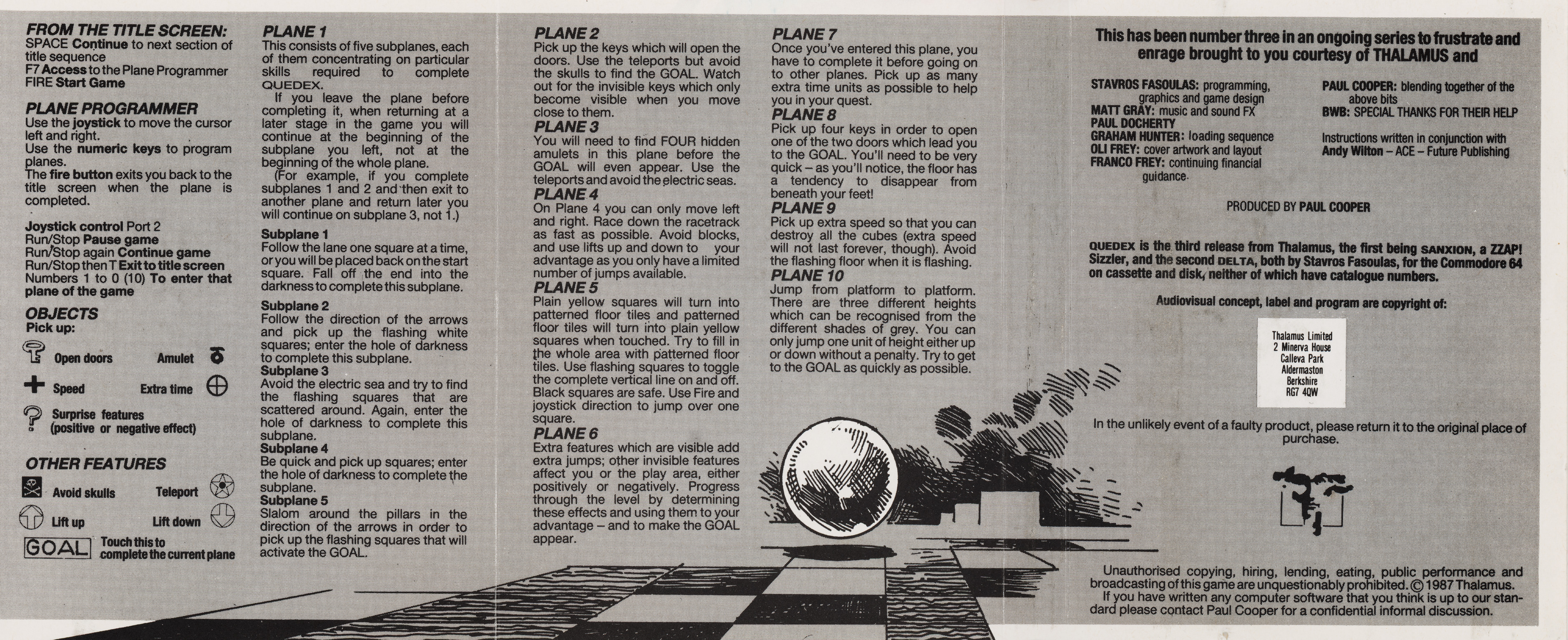 Quedex — cassette inlay back