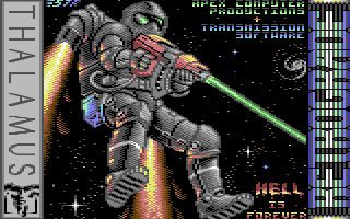 Retrograde (1989) — title card, Commodore 64