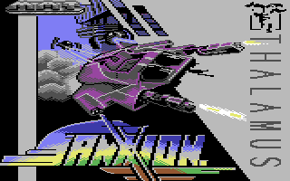 Sanxion (1986) — title screen, Commodore 64
