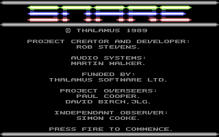 Snare — title screen, Commodore 64